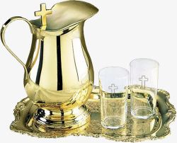 基督教风格杯子水壶素材