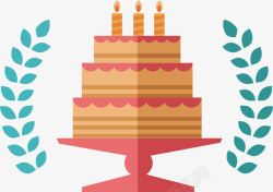 生日蛋糕标签矢量图素材