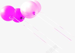 玫粉白色气球素材