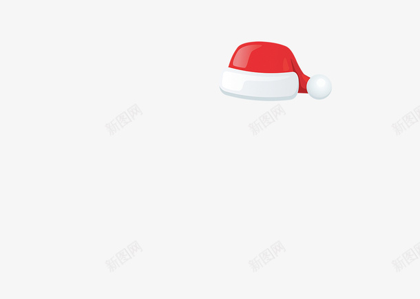 圣诞帽子红色psd免抠素材_88icon https://88icon.com 圣诞帽子红色
