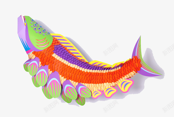 纸艺鱼矢量图eps免抠素材_88icon https://88icon.com 彩色 纸艺 鱼 矢量图