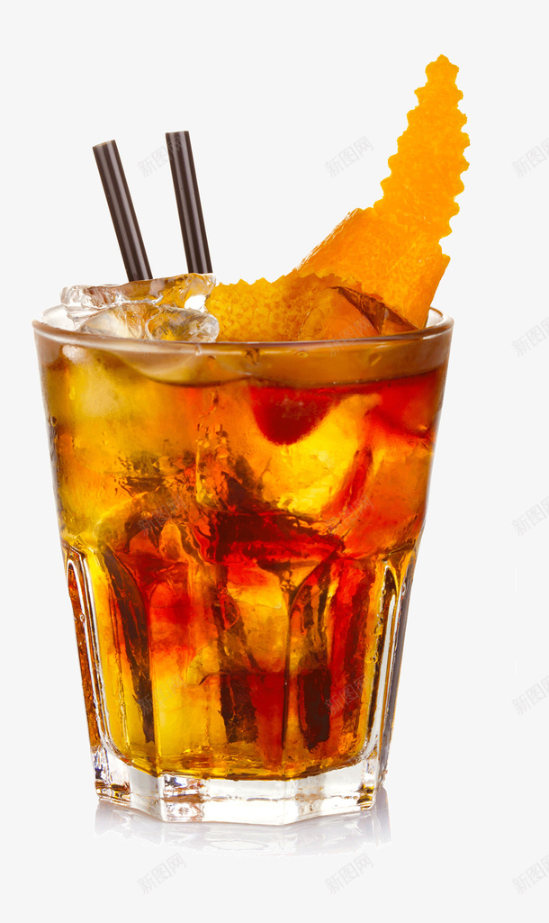 可乐橙皮饮料png免抠素材_88icon https://88icon.com 产品实物 冷饮 可乐 橙皮 玻璃杯 饮料