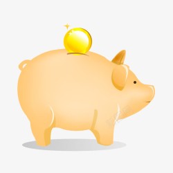 猪猪存钱罐素材