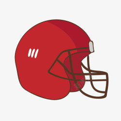 卡通手绘橄榄球运动防护头盔矢量图素材