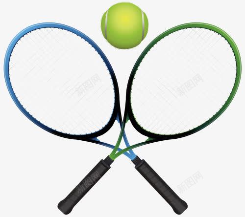 手绘体育球类网球球拍png免抠素材_88icon https://88icon.com 体育 手绘 球拍 球类 绿色球 网球