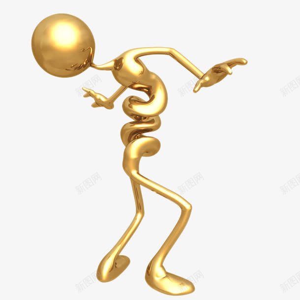 3D小金人png免抠素材_88icon https://88icon.com 3D小金人 PPT 商务人物 商务人物素材 立体金色