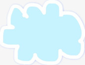 蓝色卡通云朵png免抠素材_88icon https://88icon.com 云朵图案 涂鸦云朵 装饰性云朵