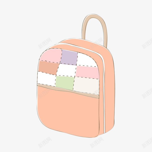 时尚双肩包png免抠素材_88icon https://88icon.com 包 双肩包 手绘 时尚