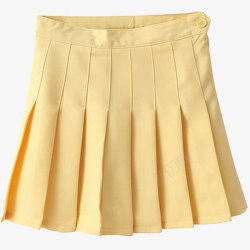 蒸汽波风格黄色短裙素材