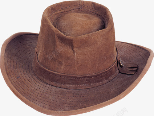 褐牛仔帽png免抠素材_88icon https://88icon.com 帽子 牛仔 皮帽 褐色