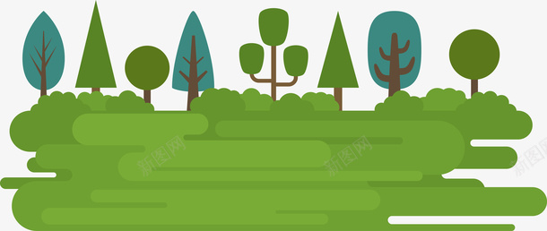 绿色扁平化树木装饰矢量图ai免抠素材_88icon https://88icon.com 扁平化 树木 绿色 装饰 矢量图