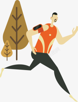 运动健身跑步的人矢量图素材