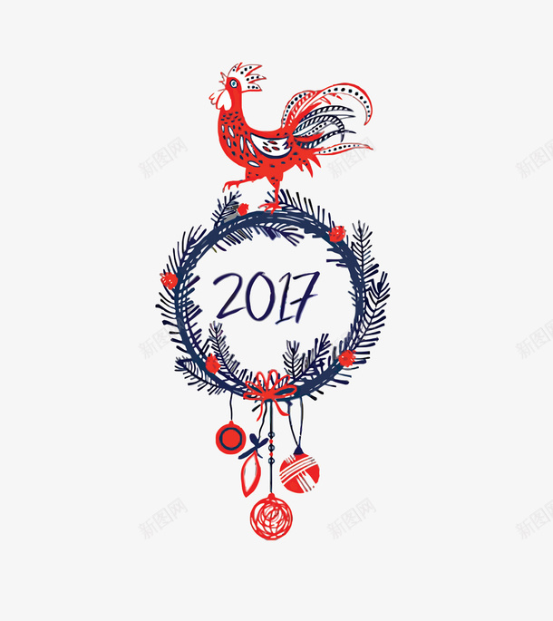 2017新年矢量图ai免抠素材_88icon https://88icon.com 2017 新年 素材 矢量图