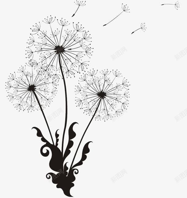 蒲公英psd免抠素材_88icon https://88icon.com 植物 蒲公英 飞絮