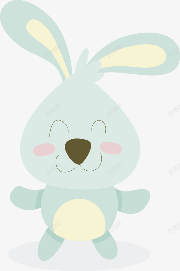 卡通可爱的小兔矢量图ai免抠素材_88icon https://88icon.com 卡通 可爱 小兔 开心 手绘 粉色 蓝色 矢量图