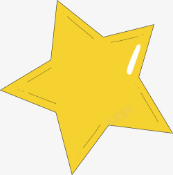 创意黄色五角星矢量图素材
