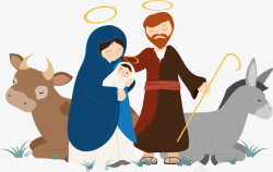 耶稣诞生插画素材