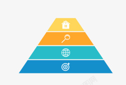 金字塔ppt图表边框矢量图素材