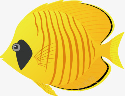 可爱的黄色小鱼矢量图素材