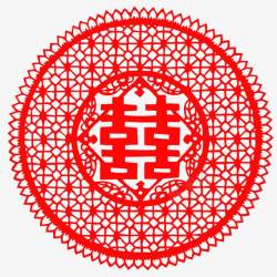 红色剪纸素材