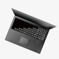 黑色笔记本电脑产品图矢量图素材