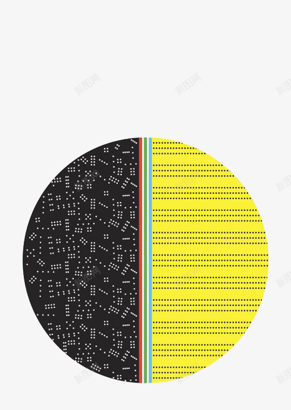 黑黄圆形psd免抠素材_88icon https://88icon.com 圆形 简约 装饰 黑黄