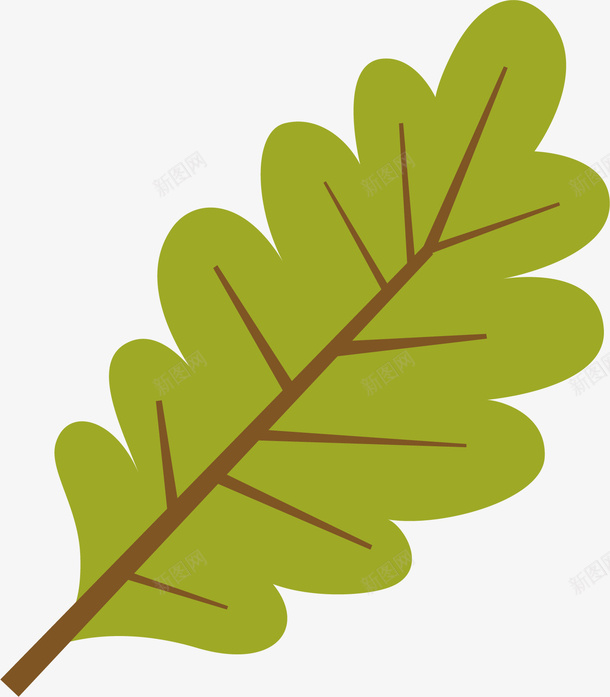 绿色树叶子矢量图ai免抠素材_88icon https://88icon.com 图形 图案 手绘 植物 模型 装饰 矢量图