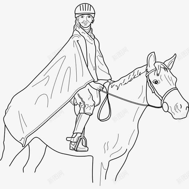 骑马的人png免抠素材_88icon https://88icon.com 卡通手绘 手绘的马 马 骑马