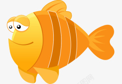 卡通海洋生物黄色鱼素材