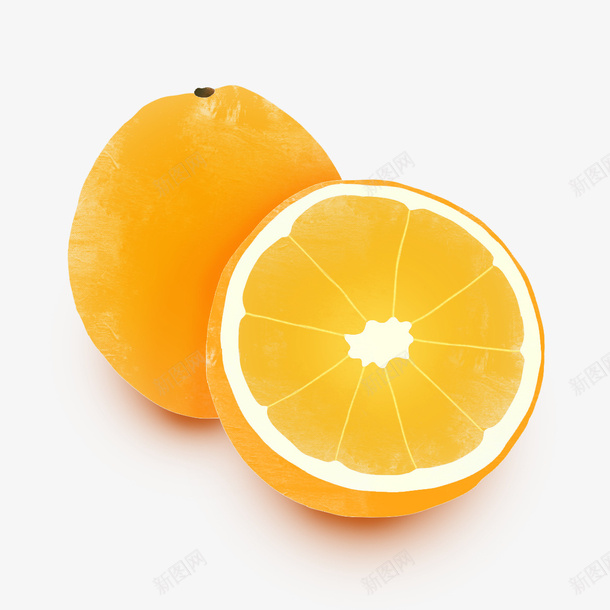 美味水果橙子元素png免抠素材_88icon https://88icon.com 健康 手绘 水果 美味