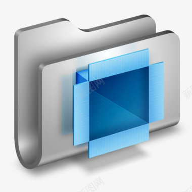金属的质感金属DropBox文件夹图标图标
