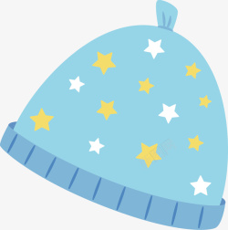 蓝色星星帽矢量图素材