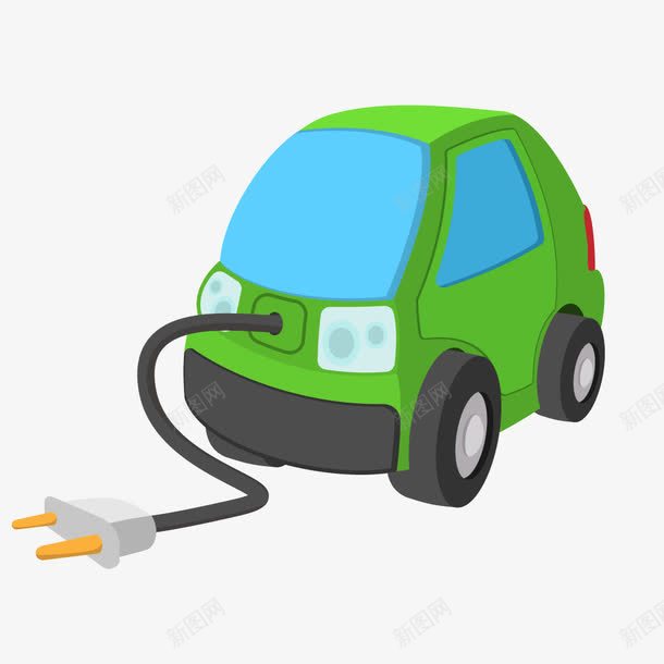 绿色能源汽车充电png免抠素材_88icon https://88icon.com 充电 汽车 汽车绿色 绿色 能源