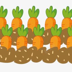 土里的萝卜素材