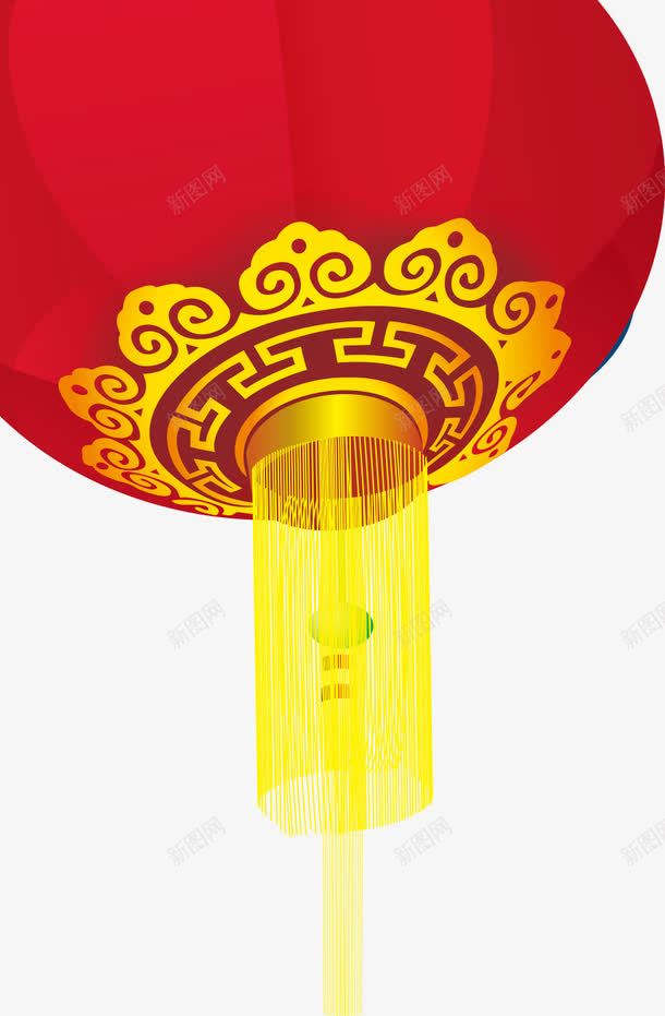 手绘红色中国风新年灯笼装饰png免抠素材_88icon https://88icon.com 国风 新年 灯笼 红色 装饰