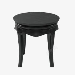 立面家具黑色复古圆桌素材
