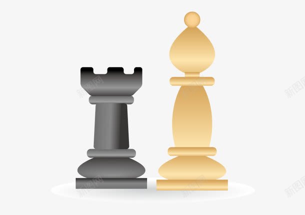 国际象棋png免抠素材_88icon https://88icon.com 国际象棋 黄色 黑色