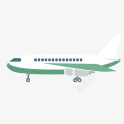 绿色飞机客机航空素材