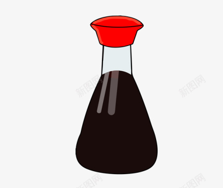 酱油酱油瓶调料矢量图图标图标