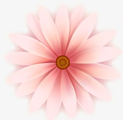 粉色唯美卡通可爱花朵素材