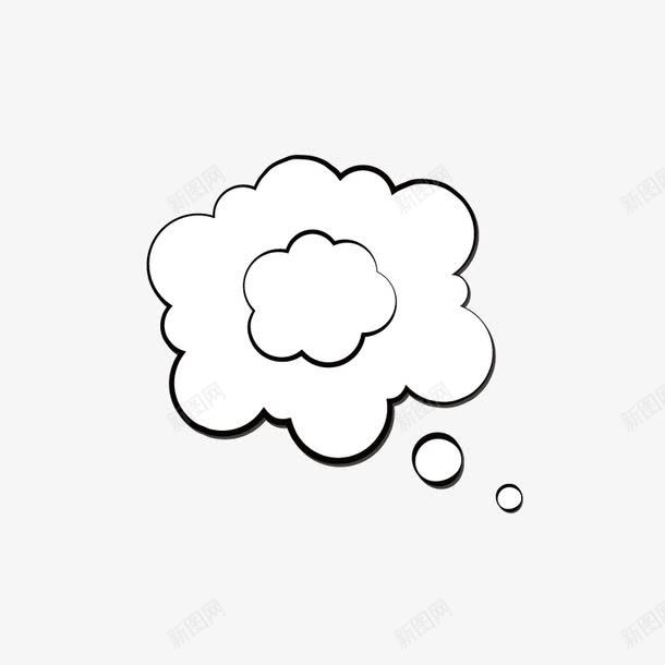 双层云朵对话框png免抠素材_88icon https://88icon.com 云朵对话框 卡通 手绘对话框 白色