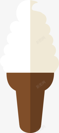 卡通扁平冰淇淋矢量图素材