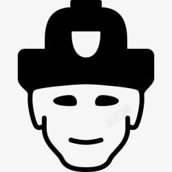 安全工作消防员的头盔图标高清图片