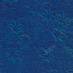 蓝色浮雕树叶花纹素材