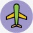 手绘旅游旅行飞机图标素材