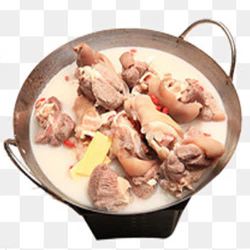 铜锅枸杞大块肥羊肉汤素材