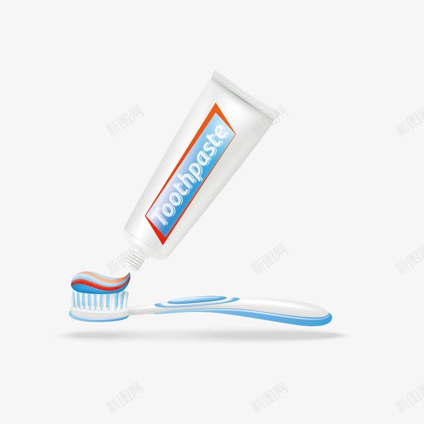 牙膏牙刷png免抠素材_88icon https://88icon.com 牙刷 牙膏 矢量牙刷 矢量牙膏