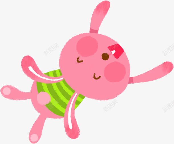 粉色小兔子png免抠素材_88icon https://88icon.com 免抠 卡通手绘 可爱 小兔子 开心 粉色 设计