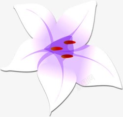 紫色海报剪纸花朵白色素材