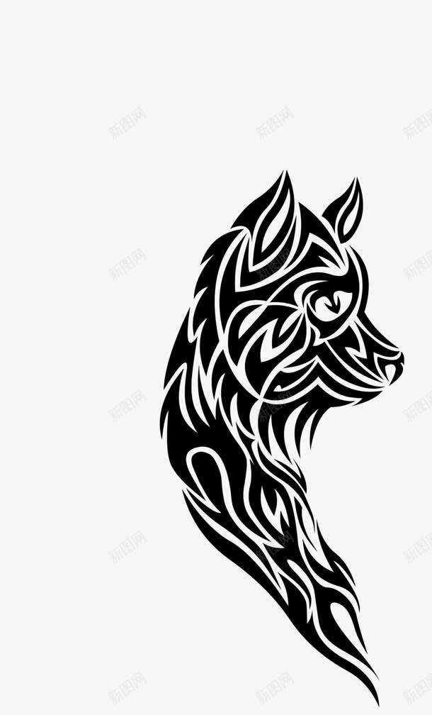 黑色动物纹身图案png免抠素材_88icon https://88icon.com 动物 图案 纹身 黑色